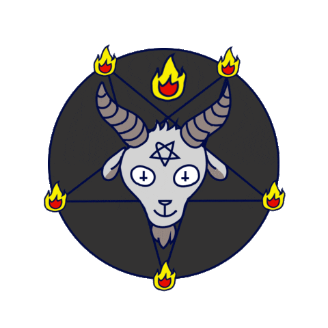 Yaizaherondale giphyupload fire goat yaizaherondale Sticker