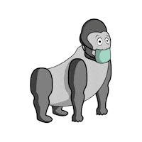 Mask Monkey Sticker by apothekerLAV