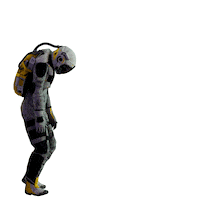 Sad Astro Sticker by Simone Arena