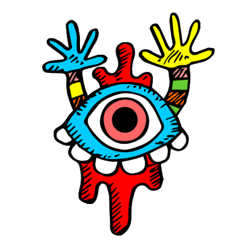mrskwak giphyupload fun hello wtf Sticker