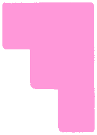 yourbuddymeg pink abstract shape geometric Sticker