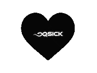 Black Heart Sticker by Qsick