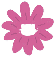 Cat Flower Sticker