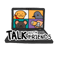 cuidate_fau dog friends animals computer Sticker