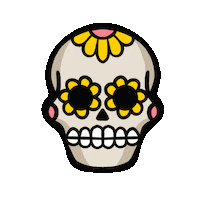 Day Of The Dead Skull Sticker