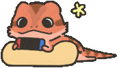 Happy Bearded Dragon Sticker