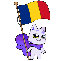 Cluj-Napoca Flag Sticker by Lucky Kat Studios