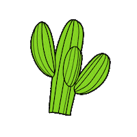 Sucstu green modern cactus desert Sticker