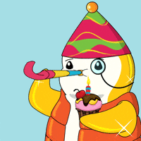 Celebrate Happy Birthday GIF by Pudgy Penguins