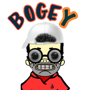 DiscGolfBrah disc golf discgolf bogey bad shot Sticker