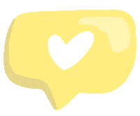 whitneyhawkins heart like yellow heart Sticker