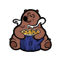 OKAVANGO pizza bear culinaria okavango Sticker