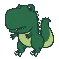 ToranaPH confused dino pregunta dinosaurio Sticker