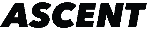 AscentBikes sports logo black cycling Sticker