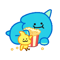 Happy Pop Corn Sticker by DINOSALLY
