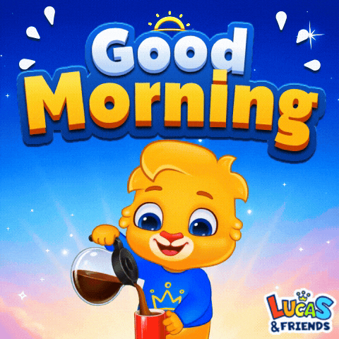 Good Morning GIF by Lucas and Friends by RV AppStudios
