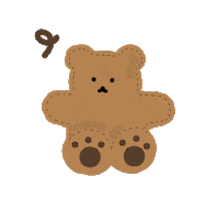 chanibear love heart bear 차니베어 Sticker