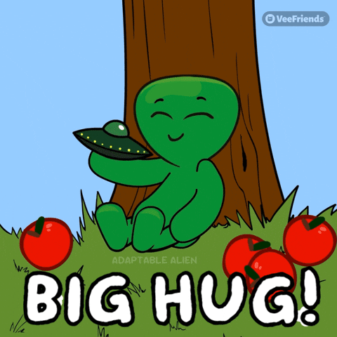 Ufo Hug GIF by VeeFriends