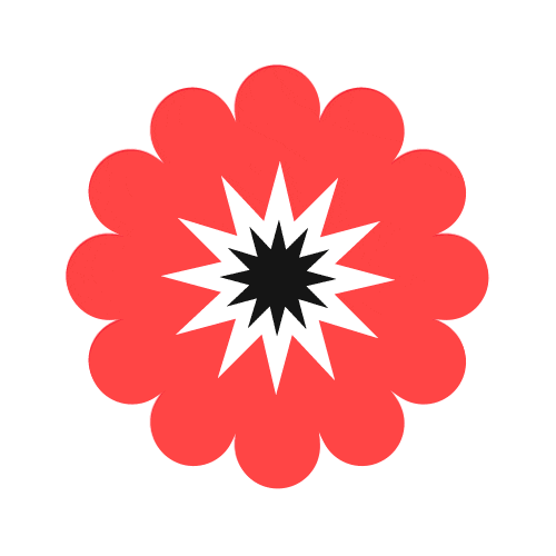 Flower Spinning Sticker by JVAL Openair