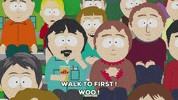 happy crowd GIF by South Park 
