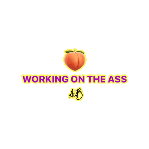 Workout Peach Sticker by HAUS OF AUB
