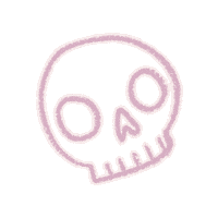 JuliaRTurano cartoon wink skull character Sticker