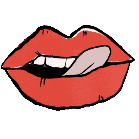 Lips Licking Sticker