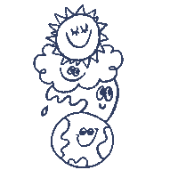 Sun Earth Sticker by High Totem