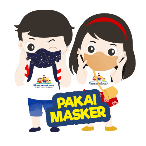 liburananak stay at home wash your hands di rumah aja cuci tangan Sticker