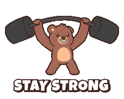 Stay Strong Teddy Bear Sticker by BEARISH