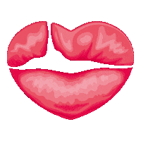 Spaltkind love heart lips liebe Sticker
