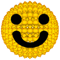 Happy 3D Sticker by badblueprints