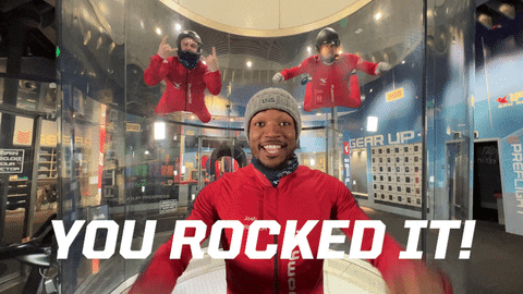 You Rock GIF by iFLY Indoor Skydiving