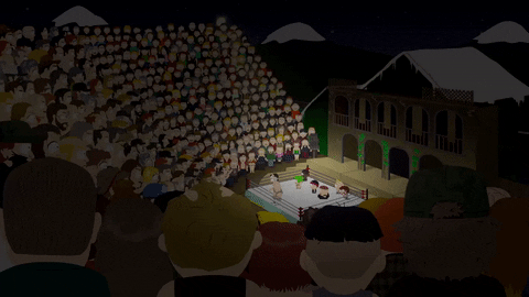 wrestling crowd GIF by South Park 