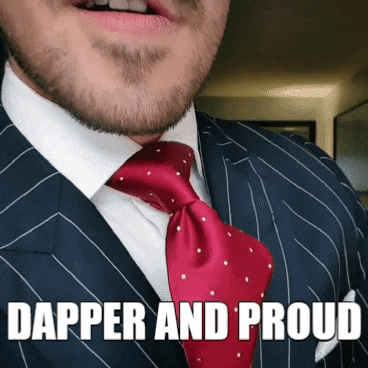 mydapperself giphygifmaker dapper suit up suit and tie GIF