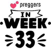 Pregnancy 33 Weeks Sticker by Preggers