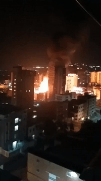 Fire Rages After Large Explosion Reported in Central Caracas