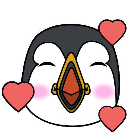 Happy In Love Sticker by Puffins