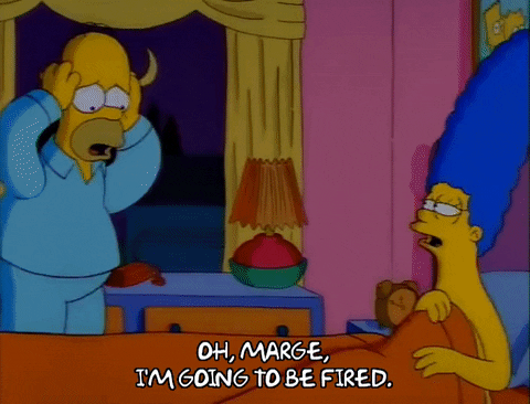 Nervous Season 3 GIF by The Simpsons
