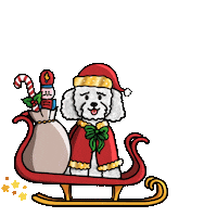 Dog Christmas Sticker by TEHZETA