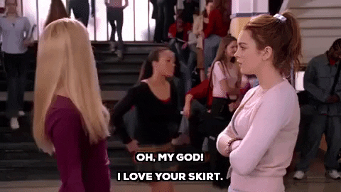 mean girls i love your skirt GIF