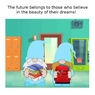 School Gnome GIF