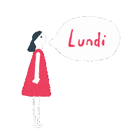 Monday Lundi Sticker
