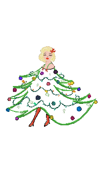 Dancing Christmas Tree Sticker by Beautigurlz