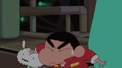 looking crayon shinchan GIF