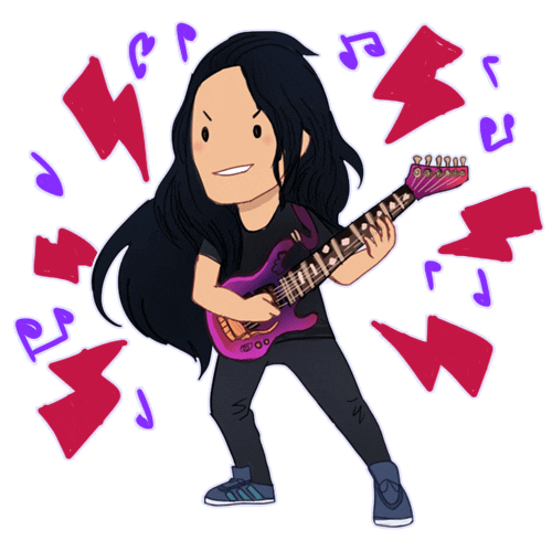 Guitar Player Concert Sticker