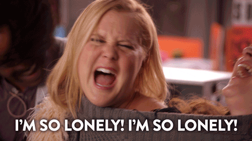 TV gif. In a scene from Inside Amy Schumer, Amy shakes her head as she cries and screams hysterically, “I’m so lonely! I’m so lonely!”