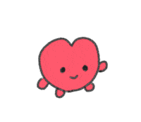 popopoon love heart red かわいい Sticker