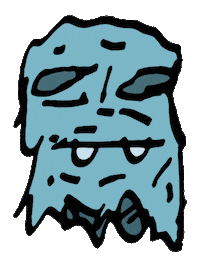 Sad Ghost Sticker