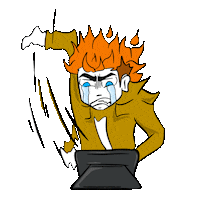 Angry Work Sticker by FrizNoats